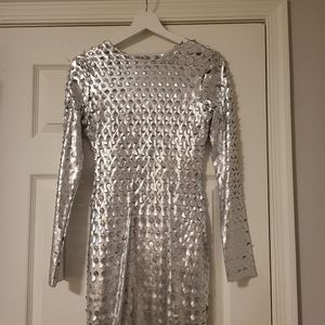 Silver party dress